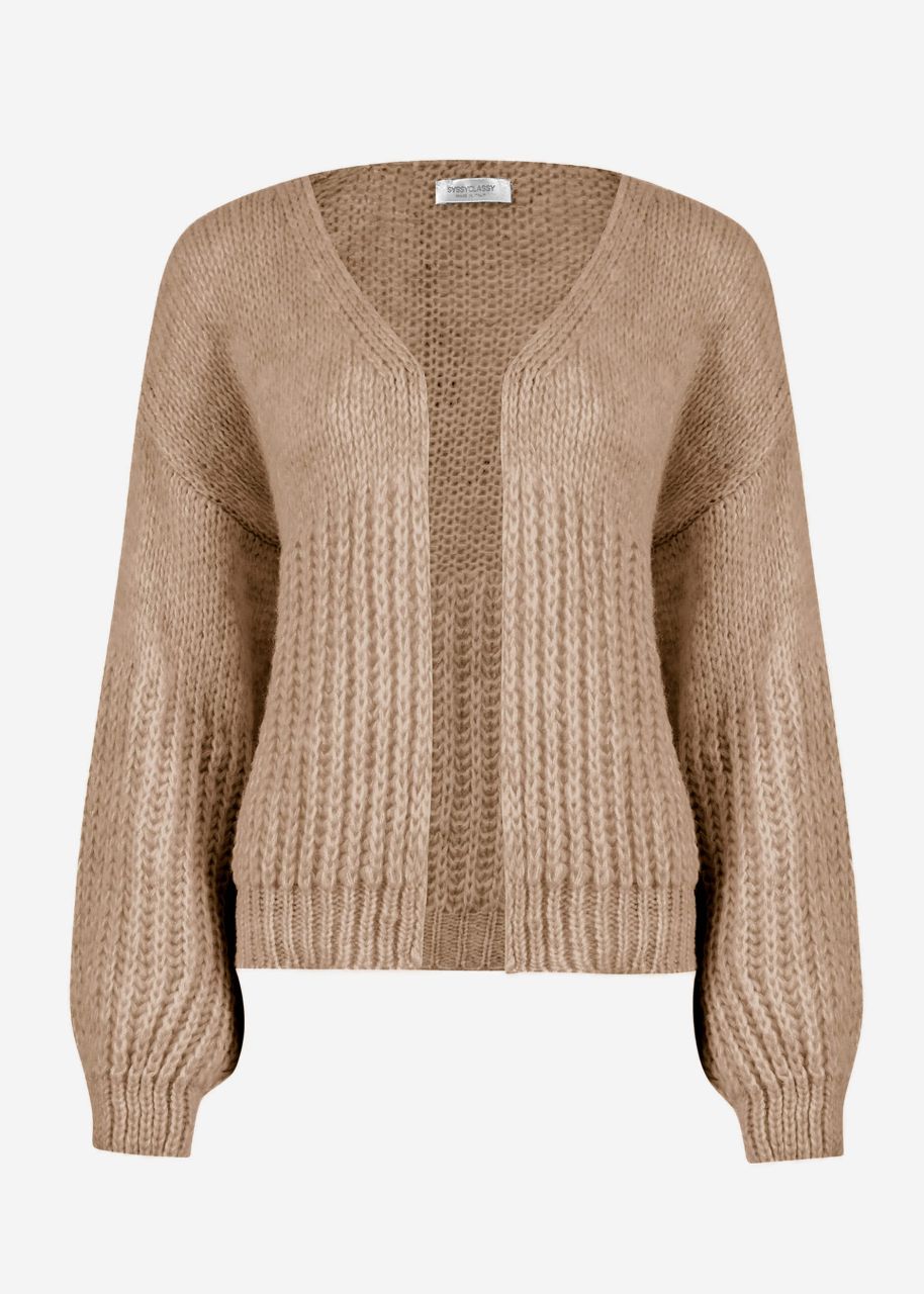 Cardigan with structure - beige