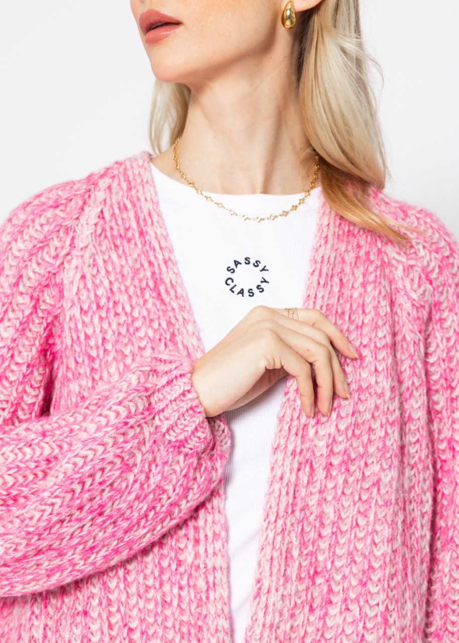 Raglan cardigan - pink