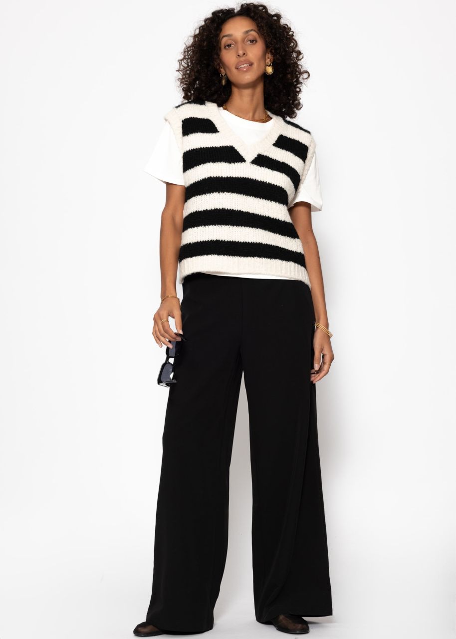 Lightweight fabric trousers - black