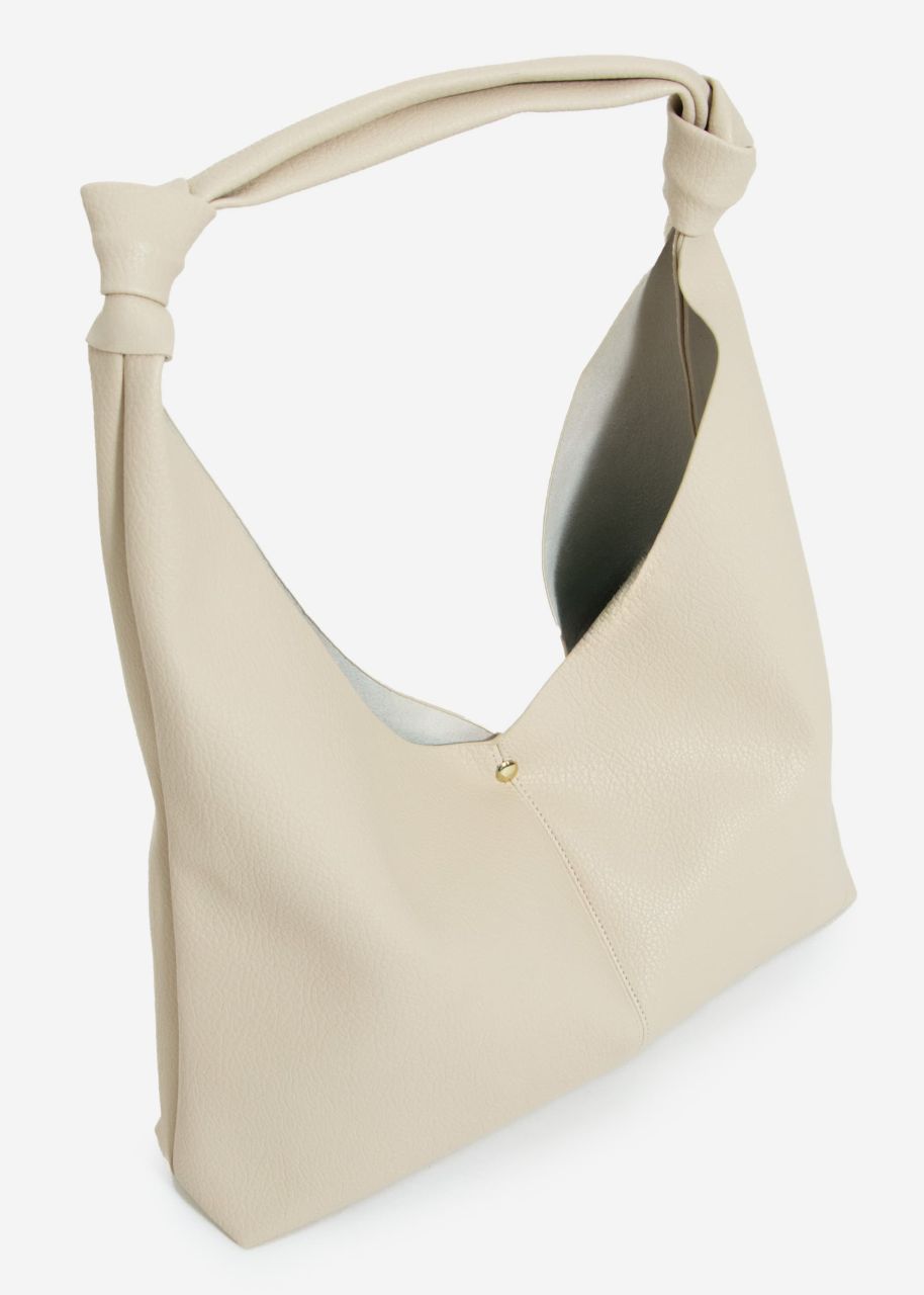 Shopper with knot detail - beige