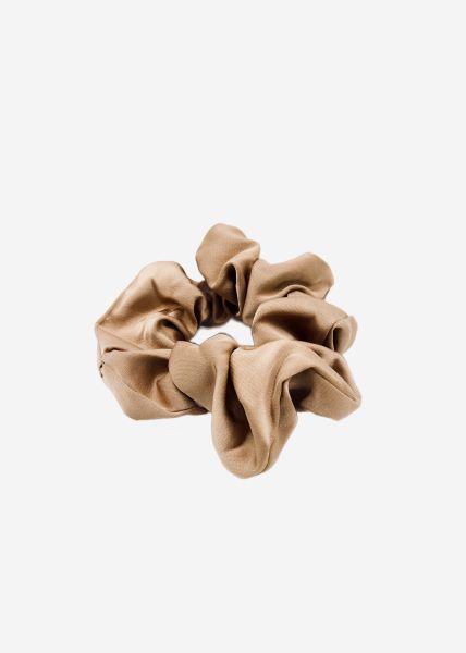 Satin-Scrunchie, taupe