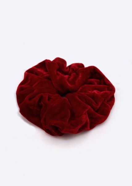 Velvet scrunchie, red