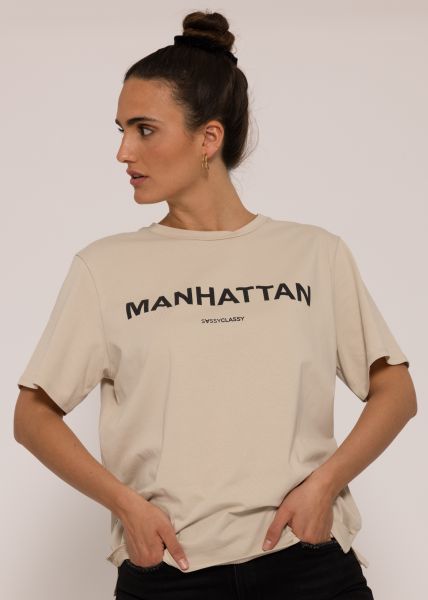 Boyfriend-Shirt "MANHATTAN", beige
