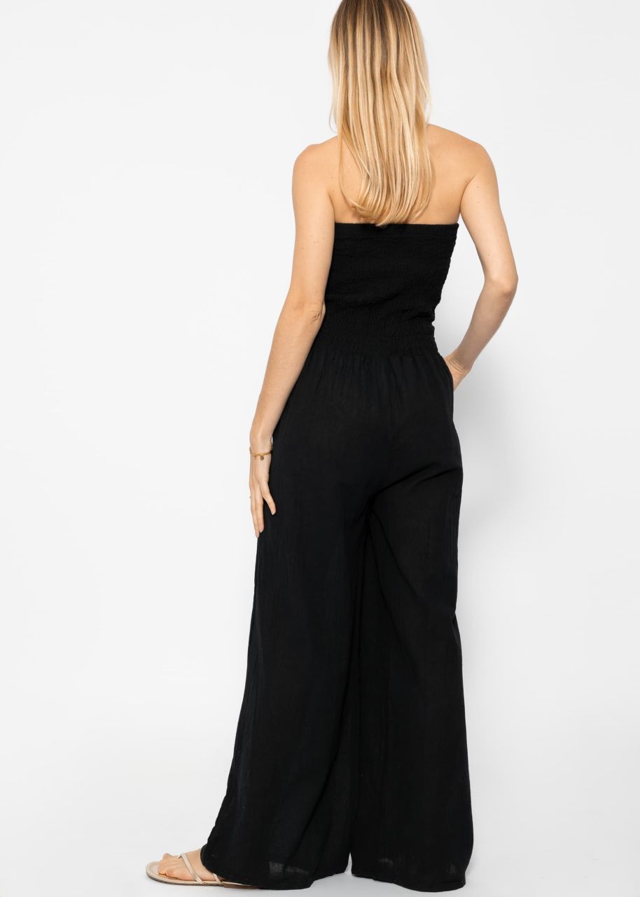 Off-the-shoulder jumpsuit - black