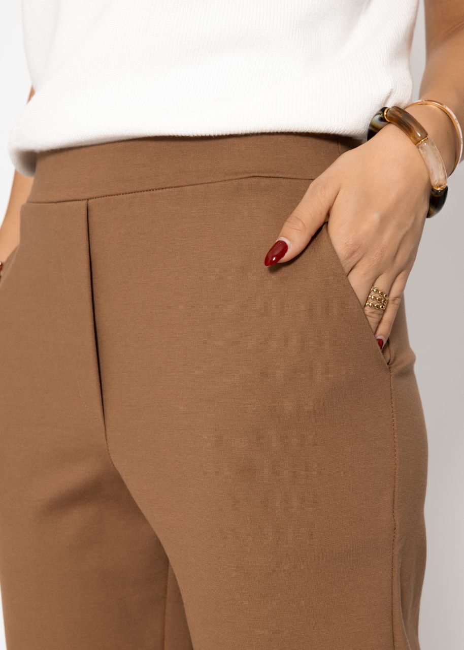 Jersey chinos - brown