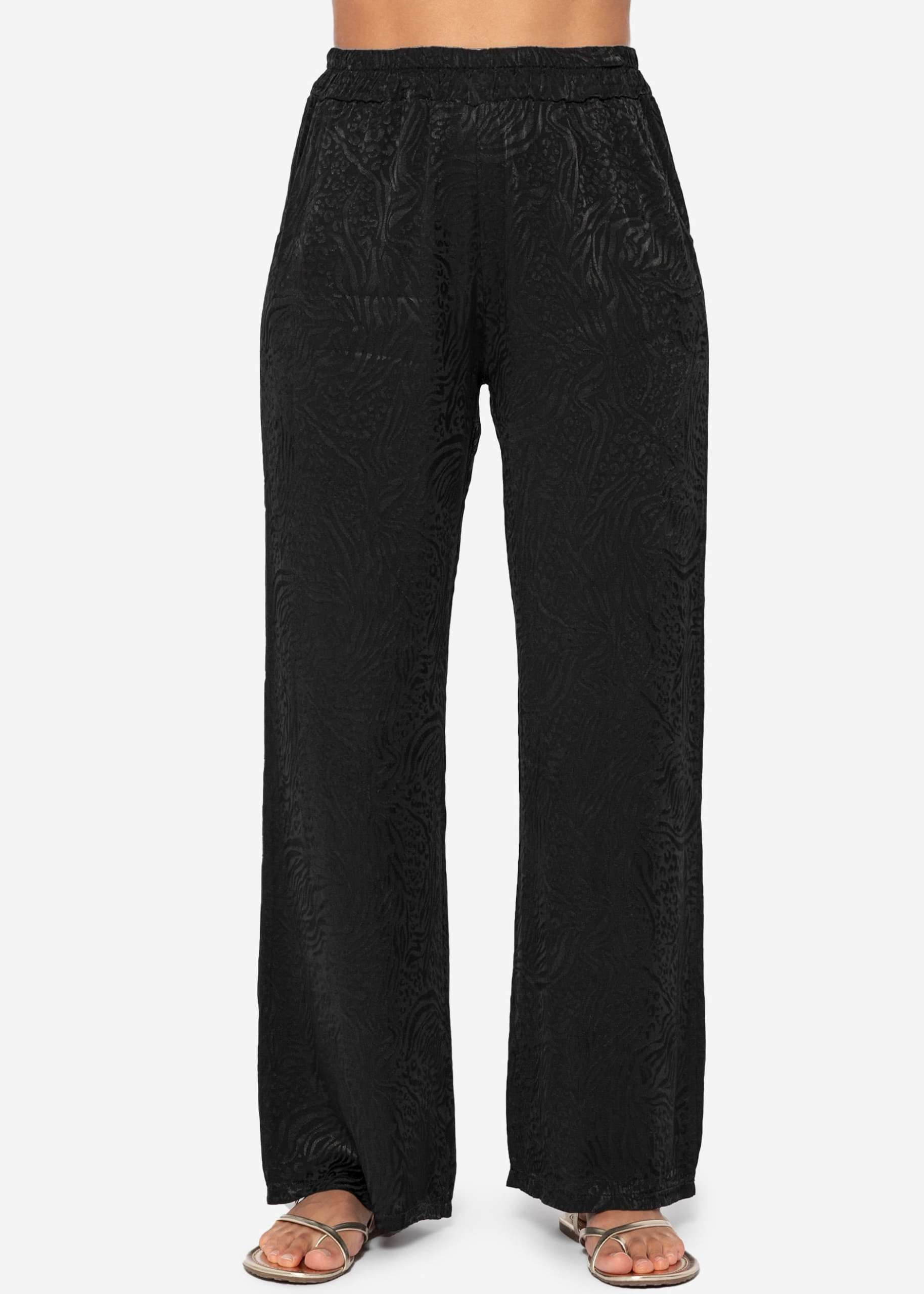 Jacquard Pants - black