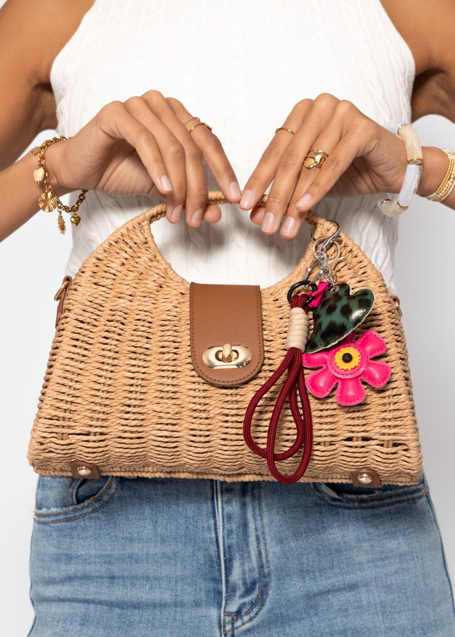 Sommertasche mit Schließe - Braun