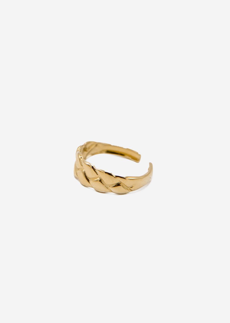 Ring with braided look - gold