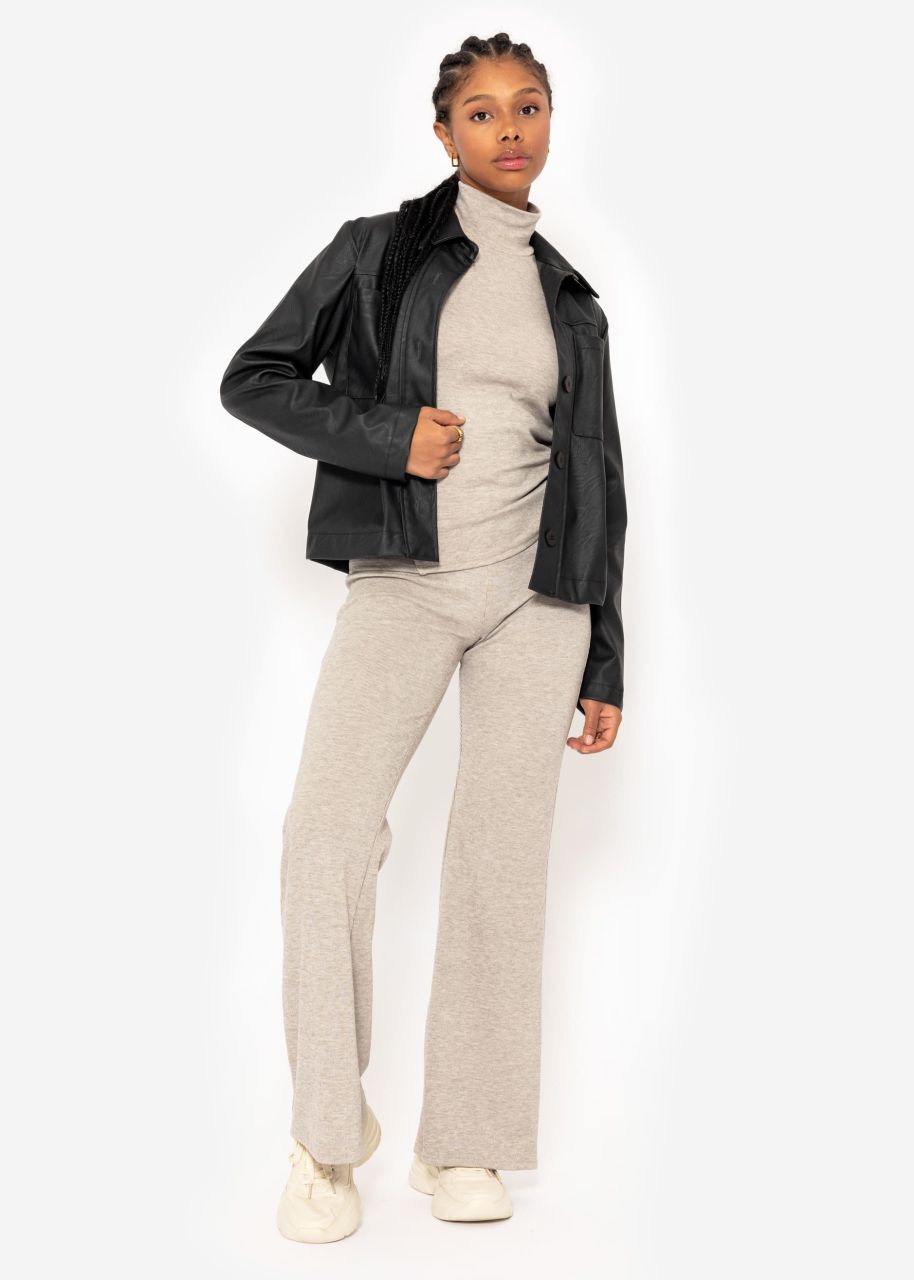 Jersey Flare Pants - taupe mottled