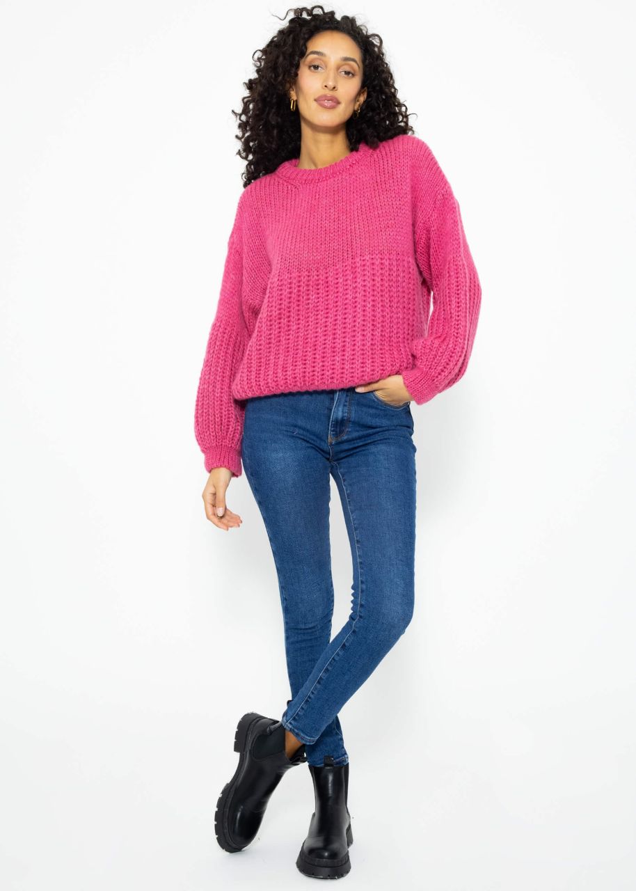 Sweater with structure - mauve