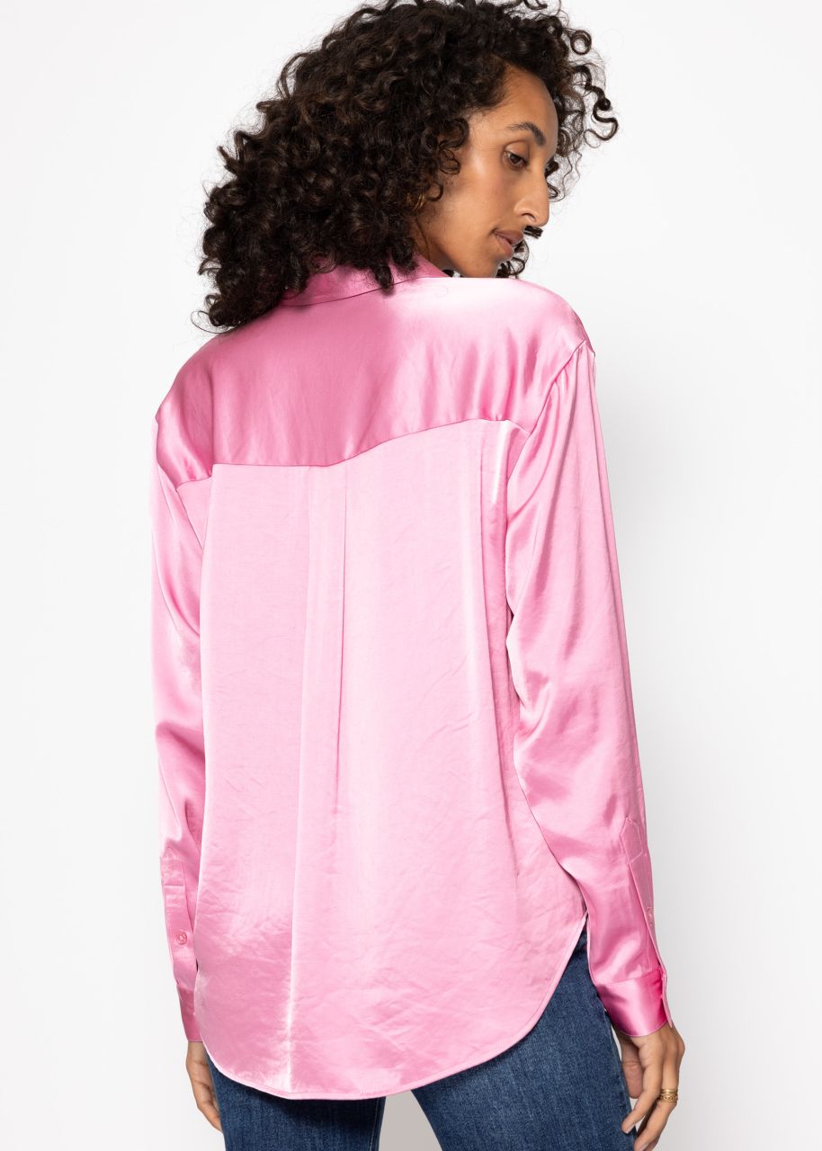 Satin blouse - pink