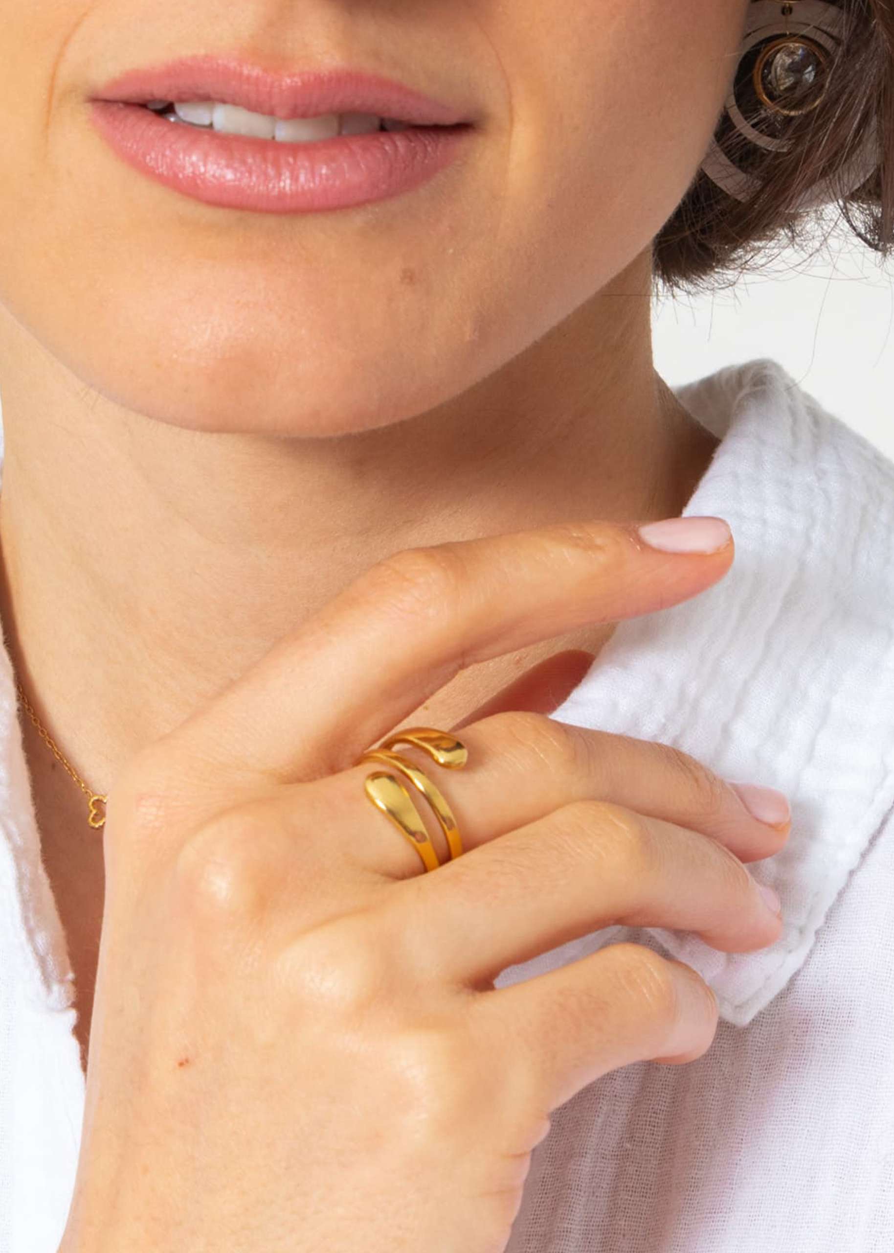 Two-strand ring - gold
