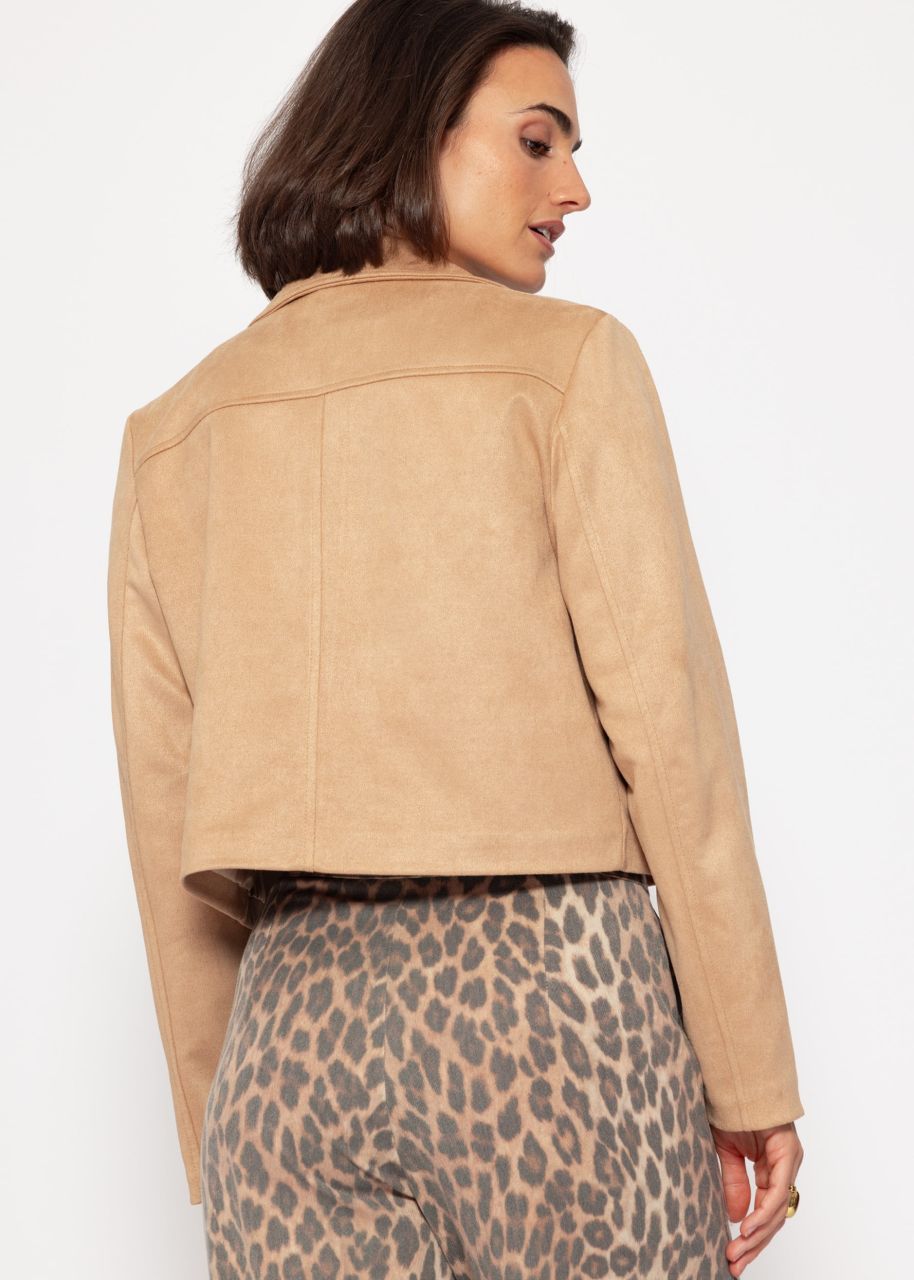 Suede-look jacket - beige