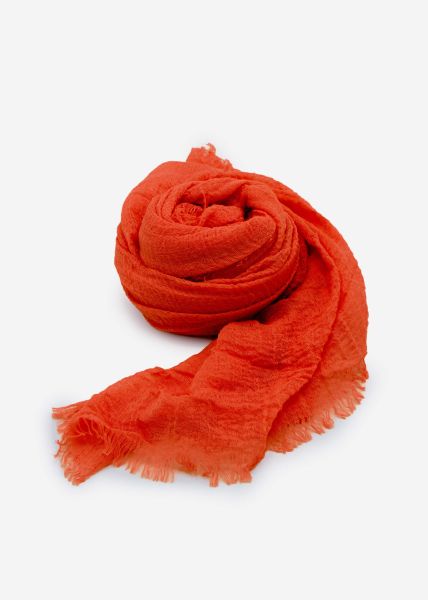 Muslin scarf, orange red