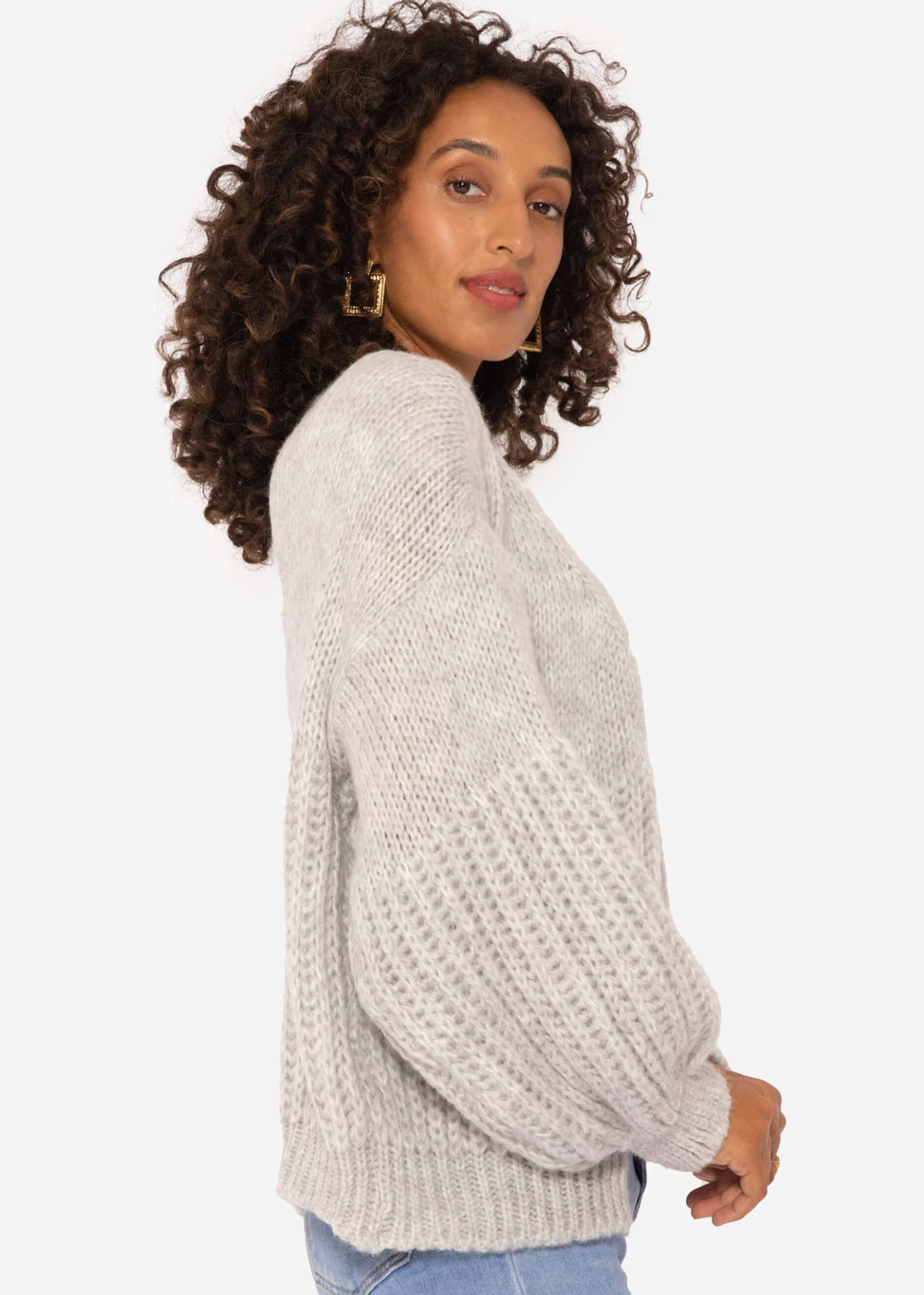 Cardigan with structure - light grey