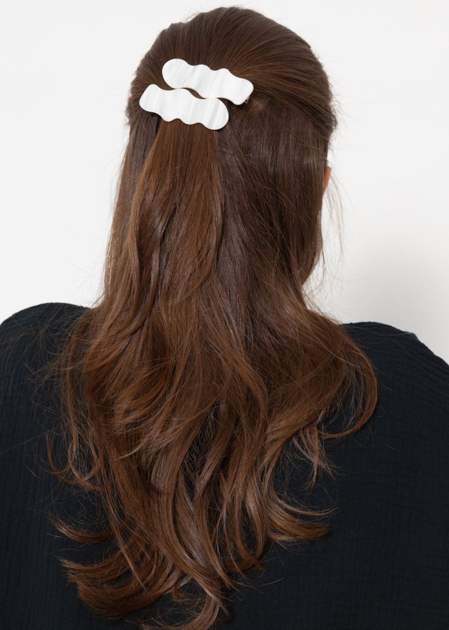 Hair clip - white