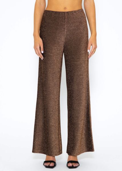 Lurex trousers - brown