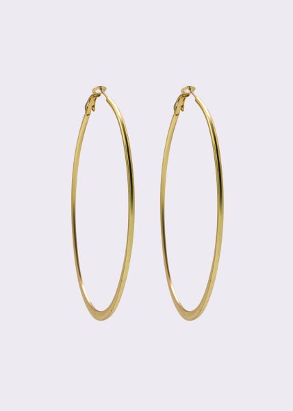 Large oval creoles, matte gold