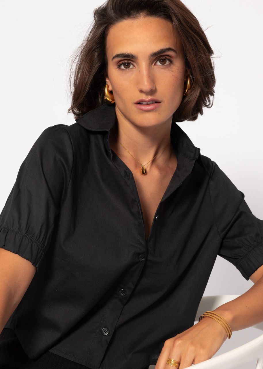 Poplin blouse - black