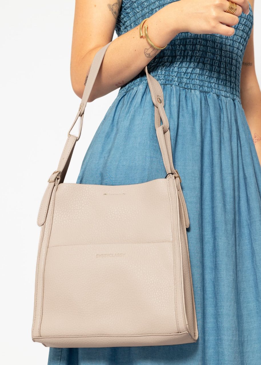 Bag with adjustable strap - beige