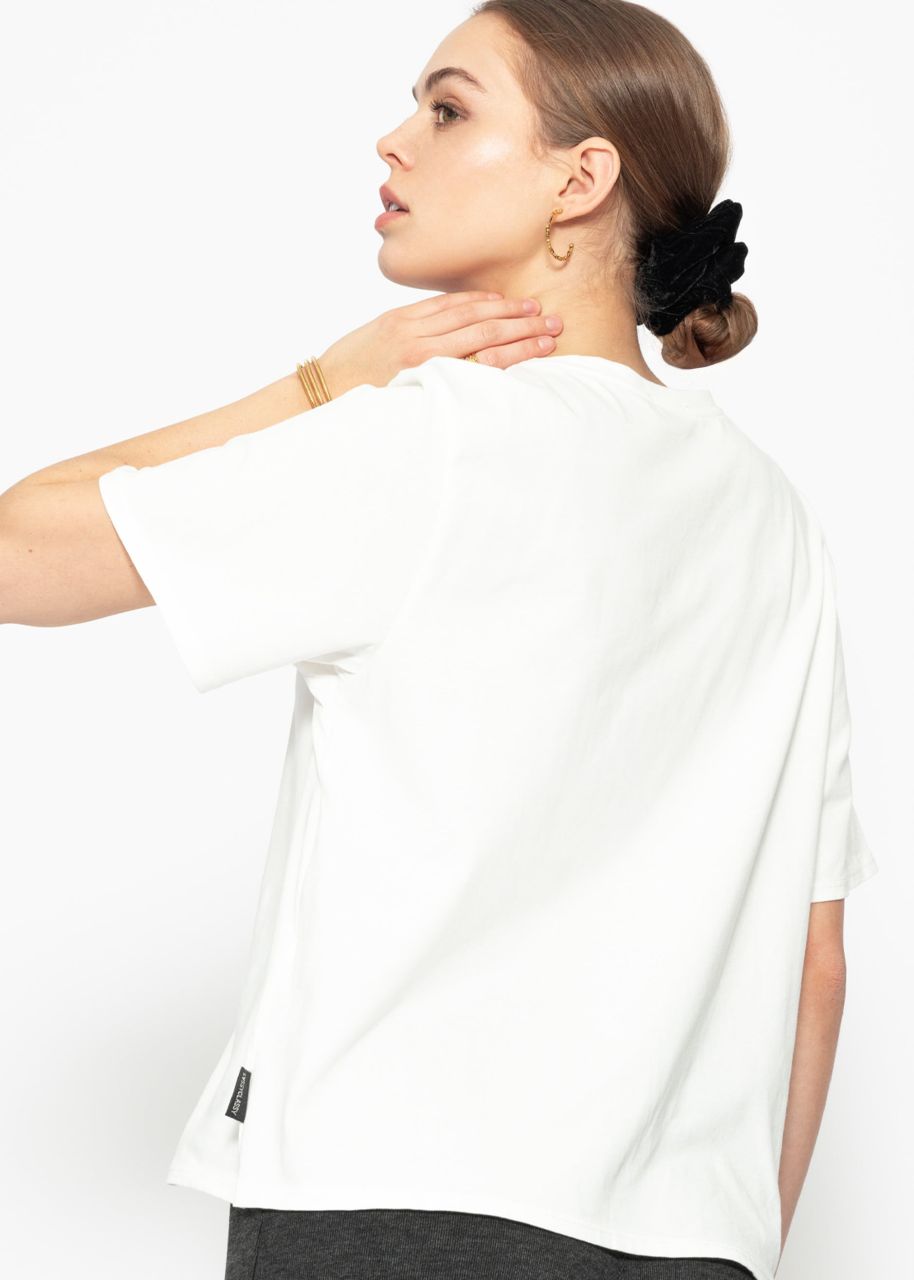 Oversize T-shirt with print - offwhite