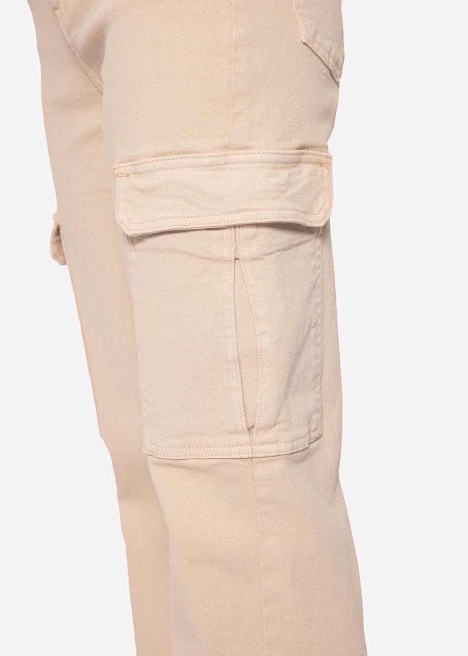 Highwaist Cargo Pants, beige