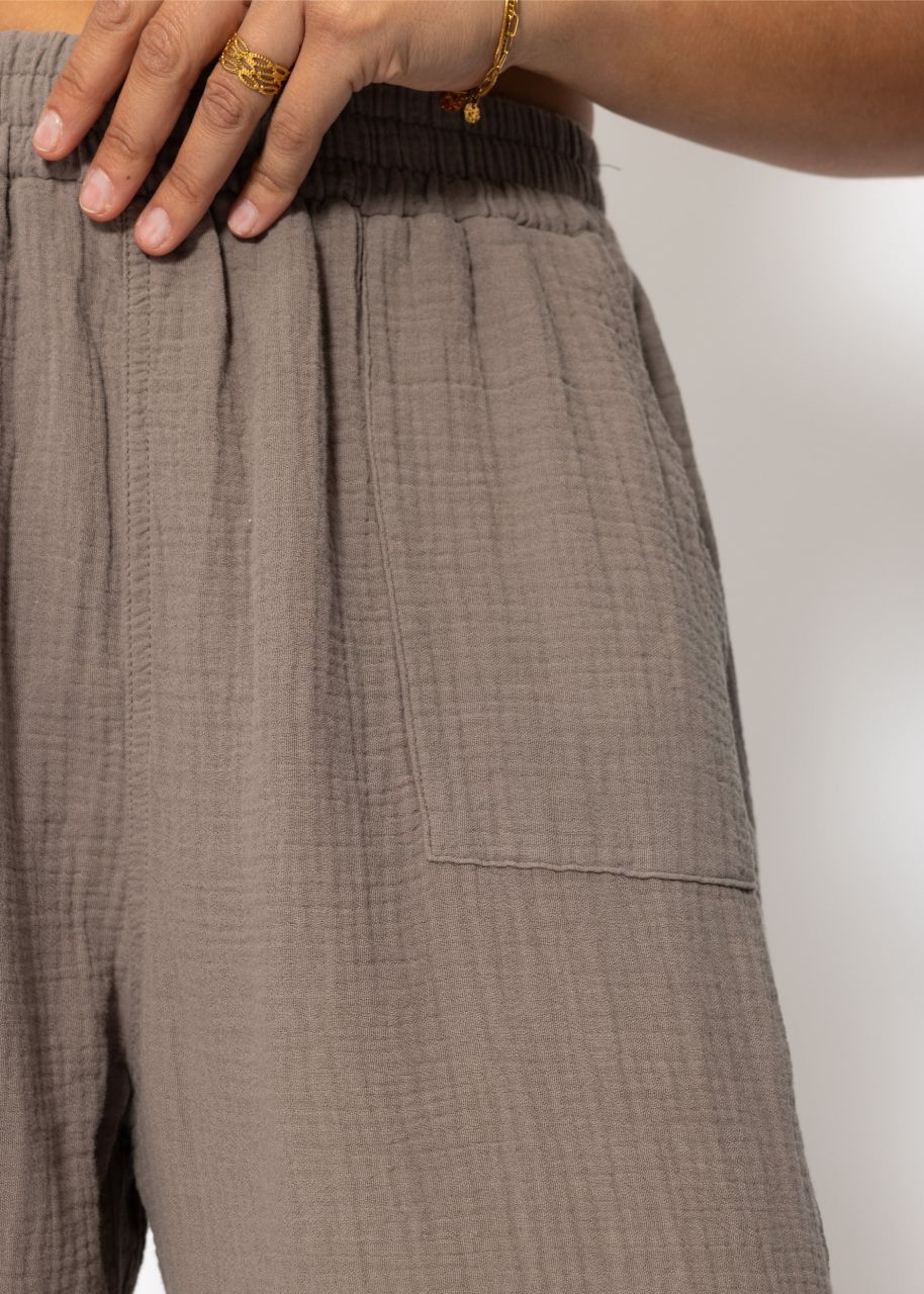 Muslin trousers - taupe