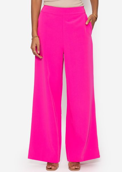 Lightweight fabric trousers - neon pink