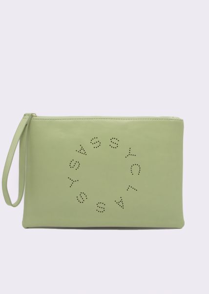 SASSYCLASSY clutch with loop, green