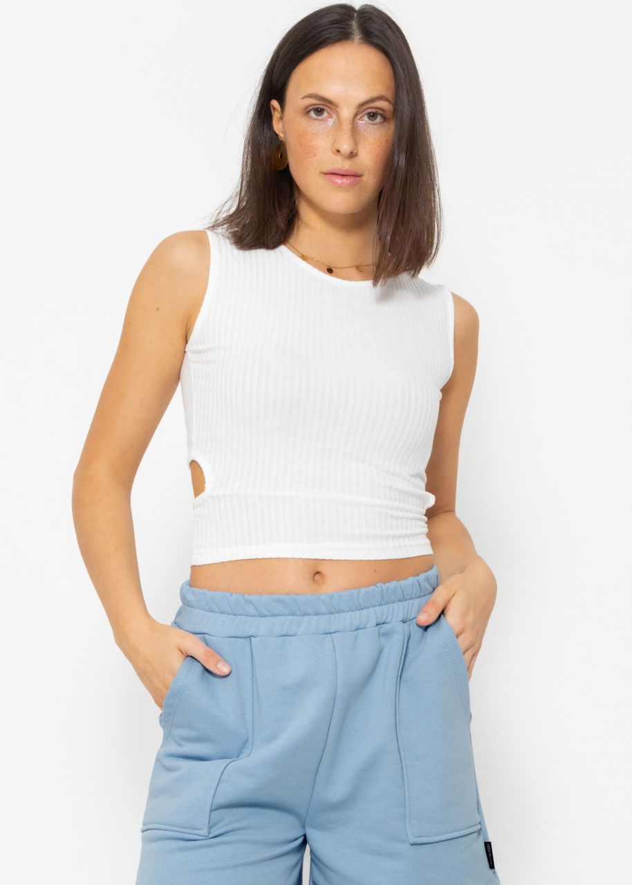 Top with cut-out, offwhite