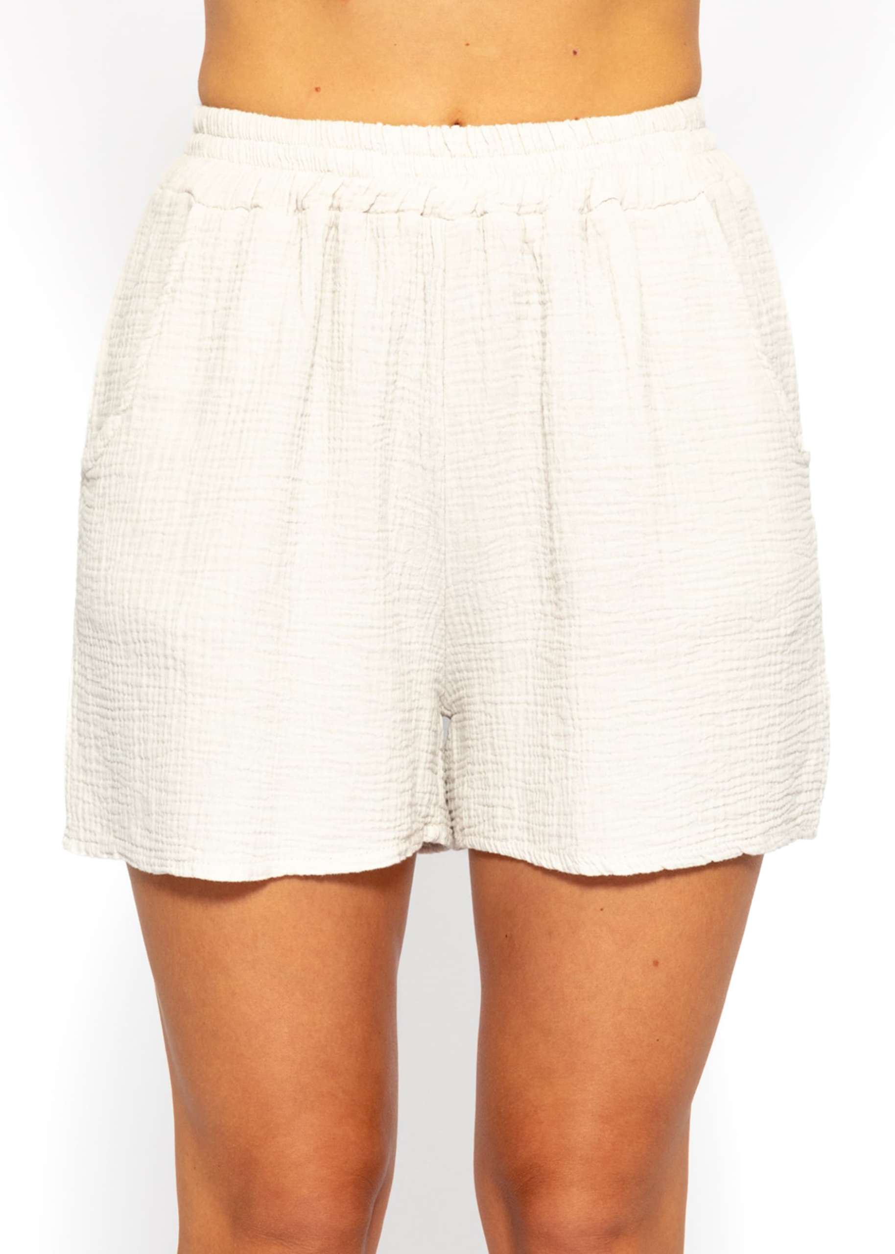 Muslin shorts, light beige