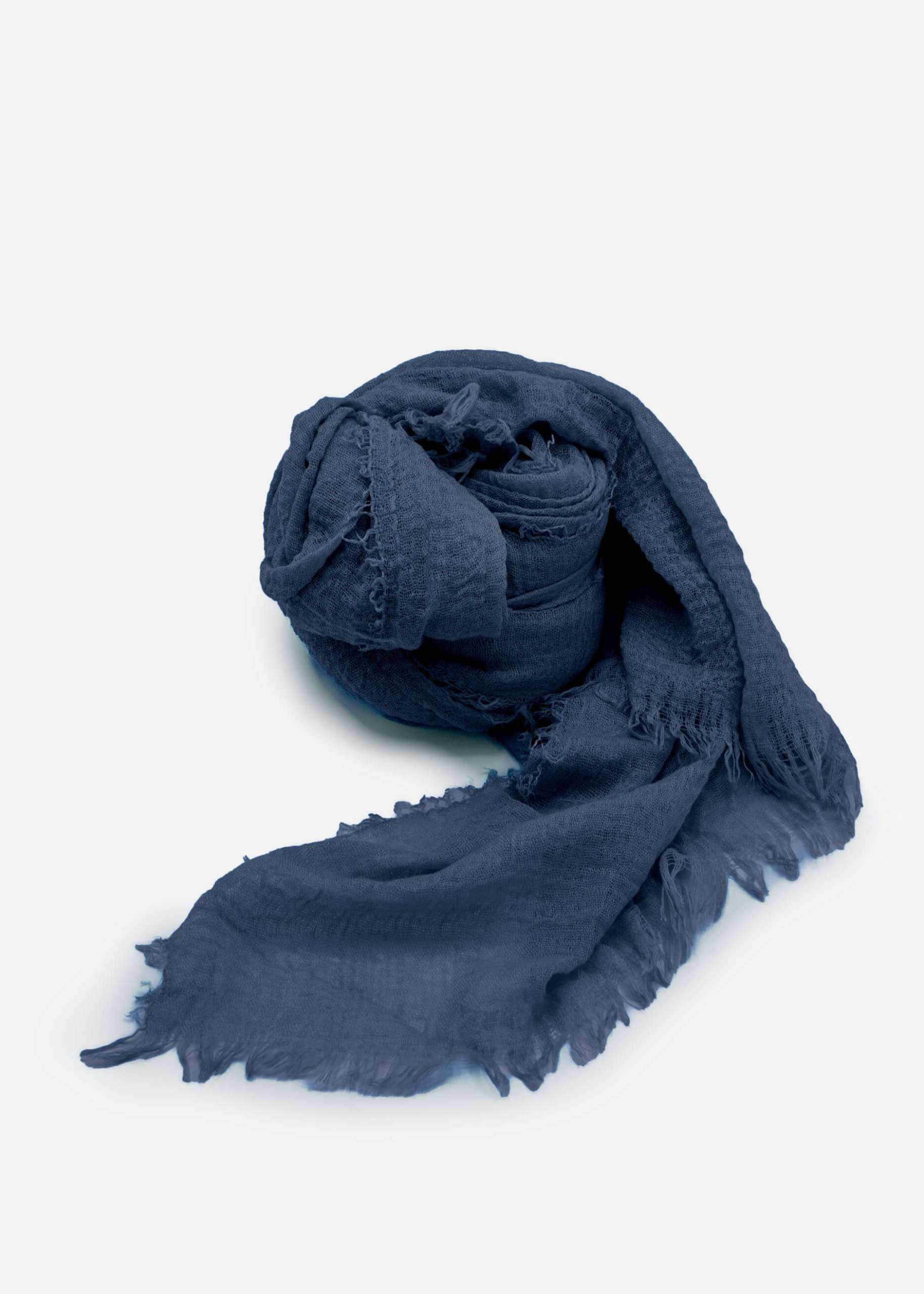 Muslin scarf, dark blue