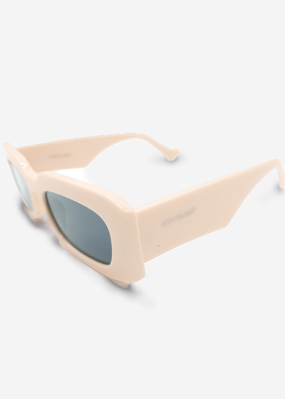 Sunglasses with wide temples - beige