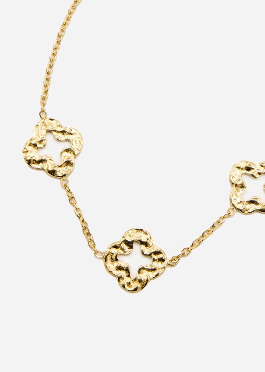 Bracelet with shamrocks - gold
