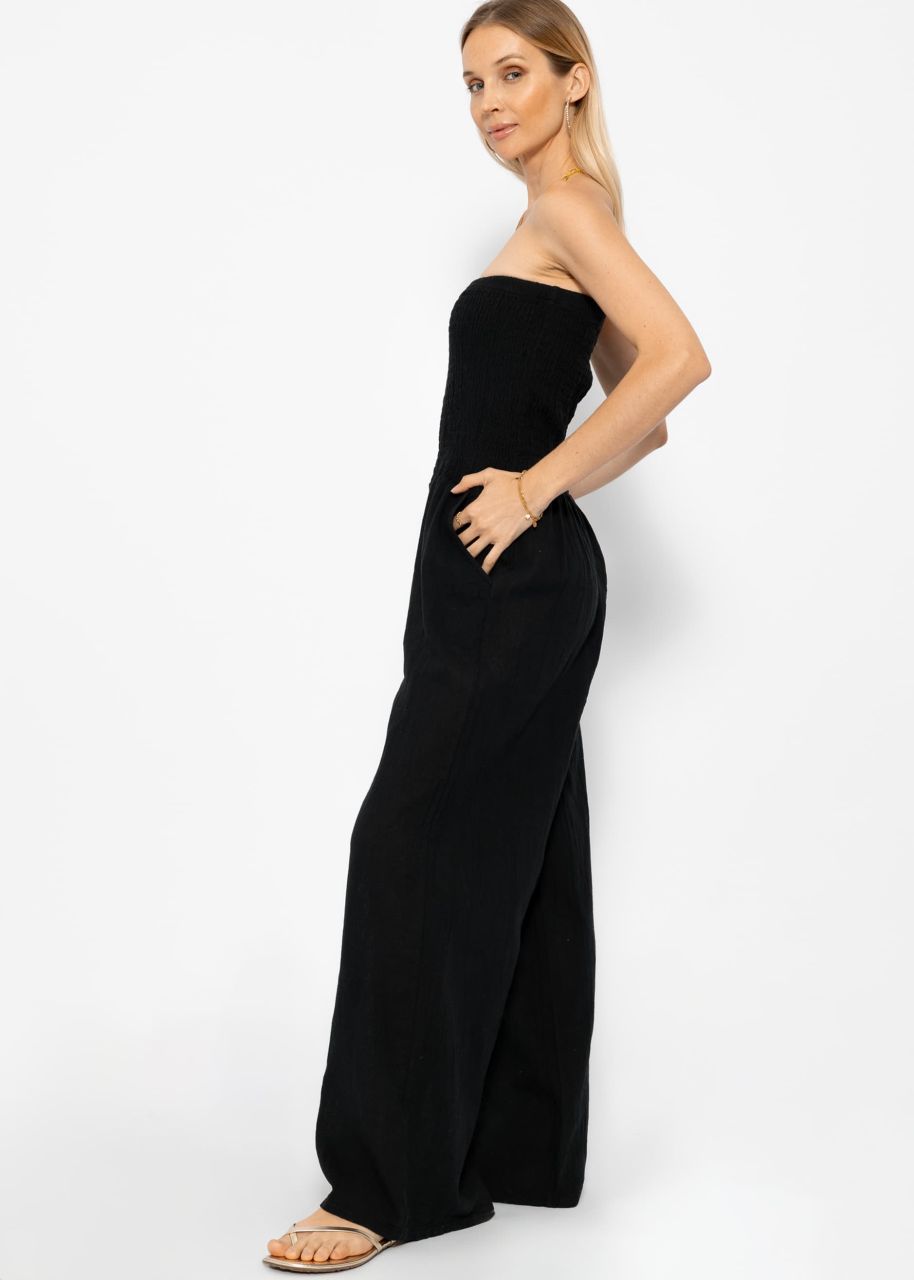 Off-the-shoulder jumpsuit - black