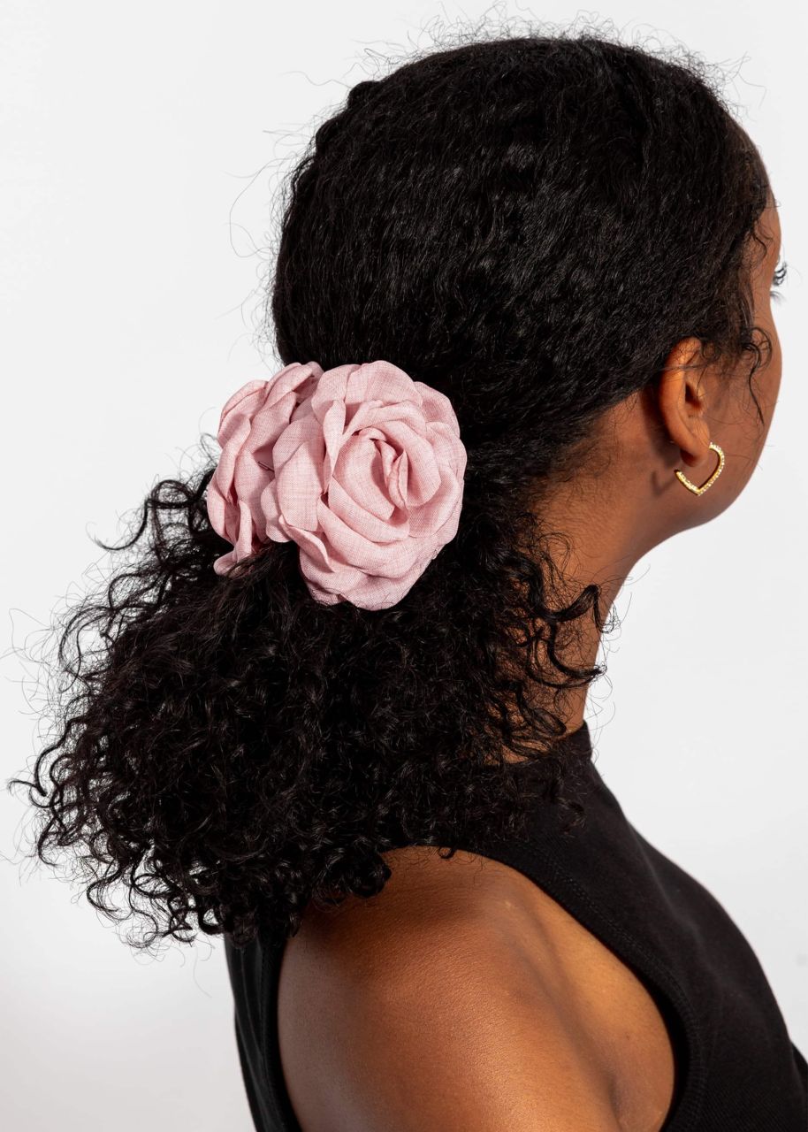 Flower hair clip - pink