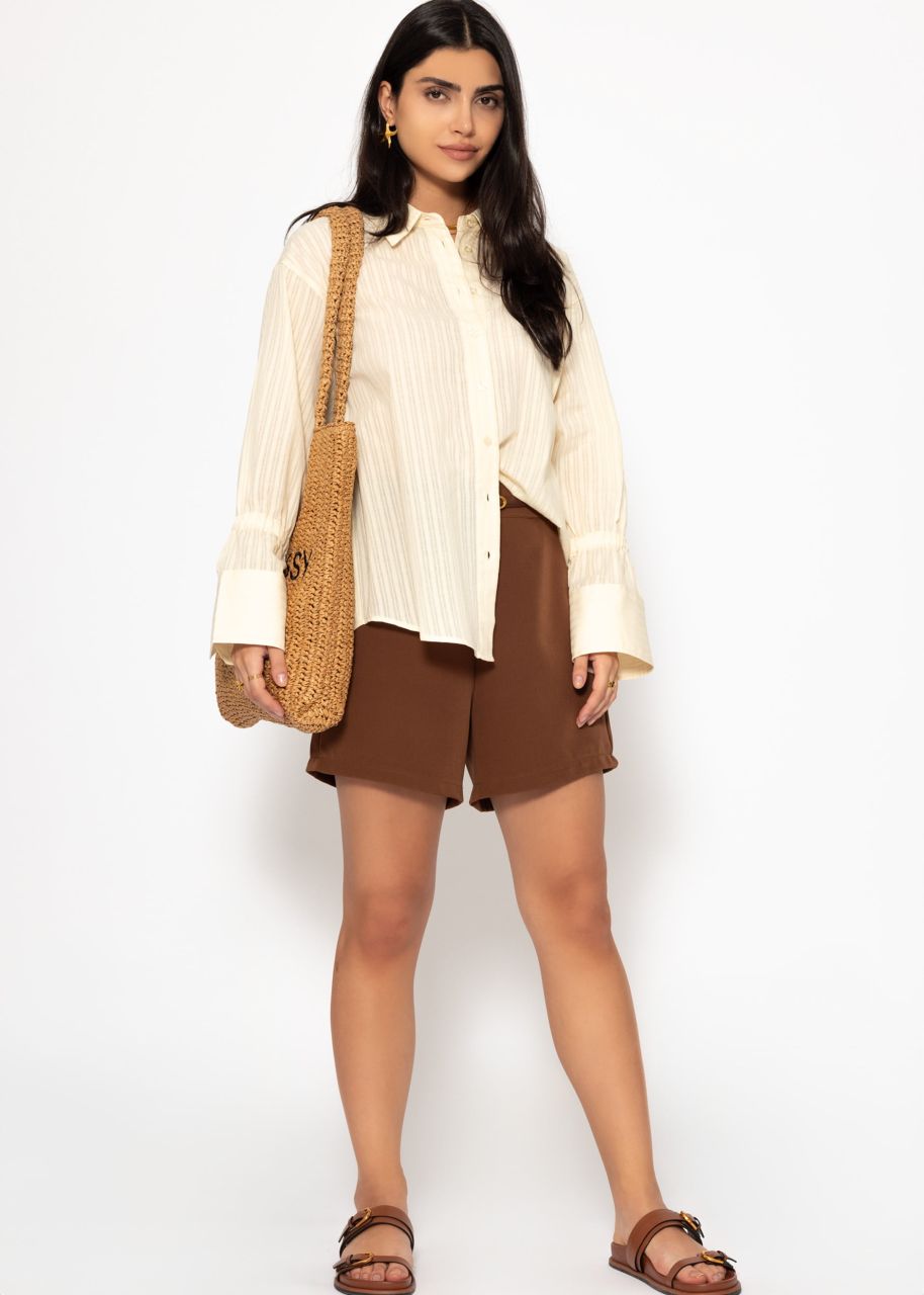 Blouse with sleeve details - butter yellow