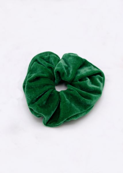 Velvet scrunchie, green
