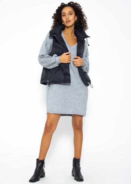 Super soft jersey dress in short - grey