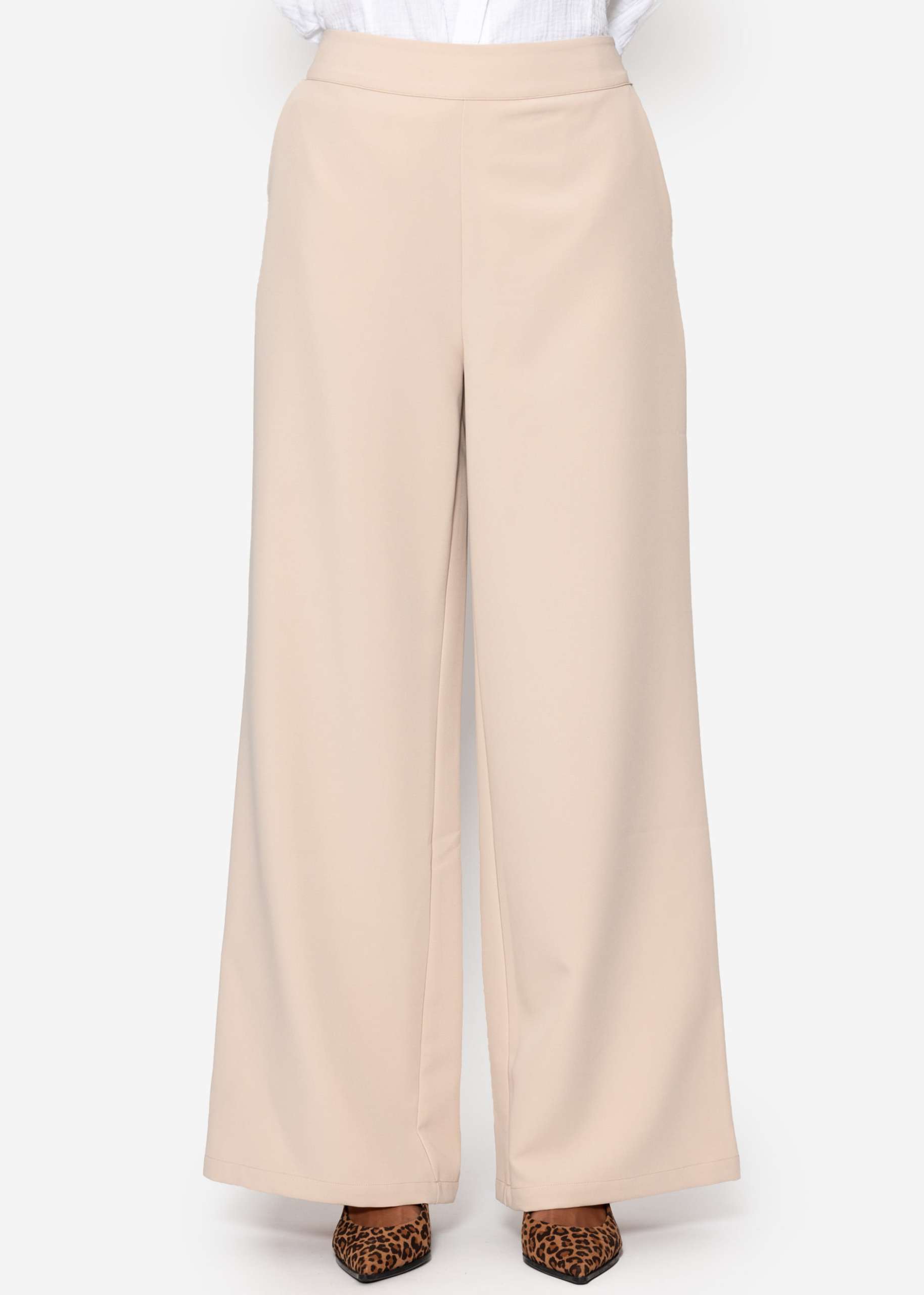 Lightweight fabric trousers - beige