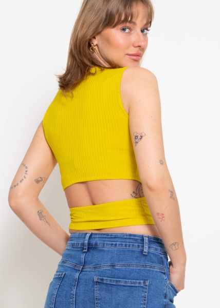 Top with cut-out, yellow