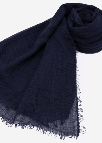 Muslin scarf, dark blue