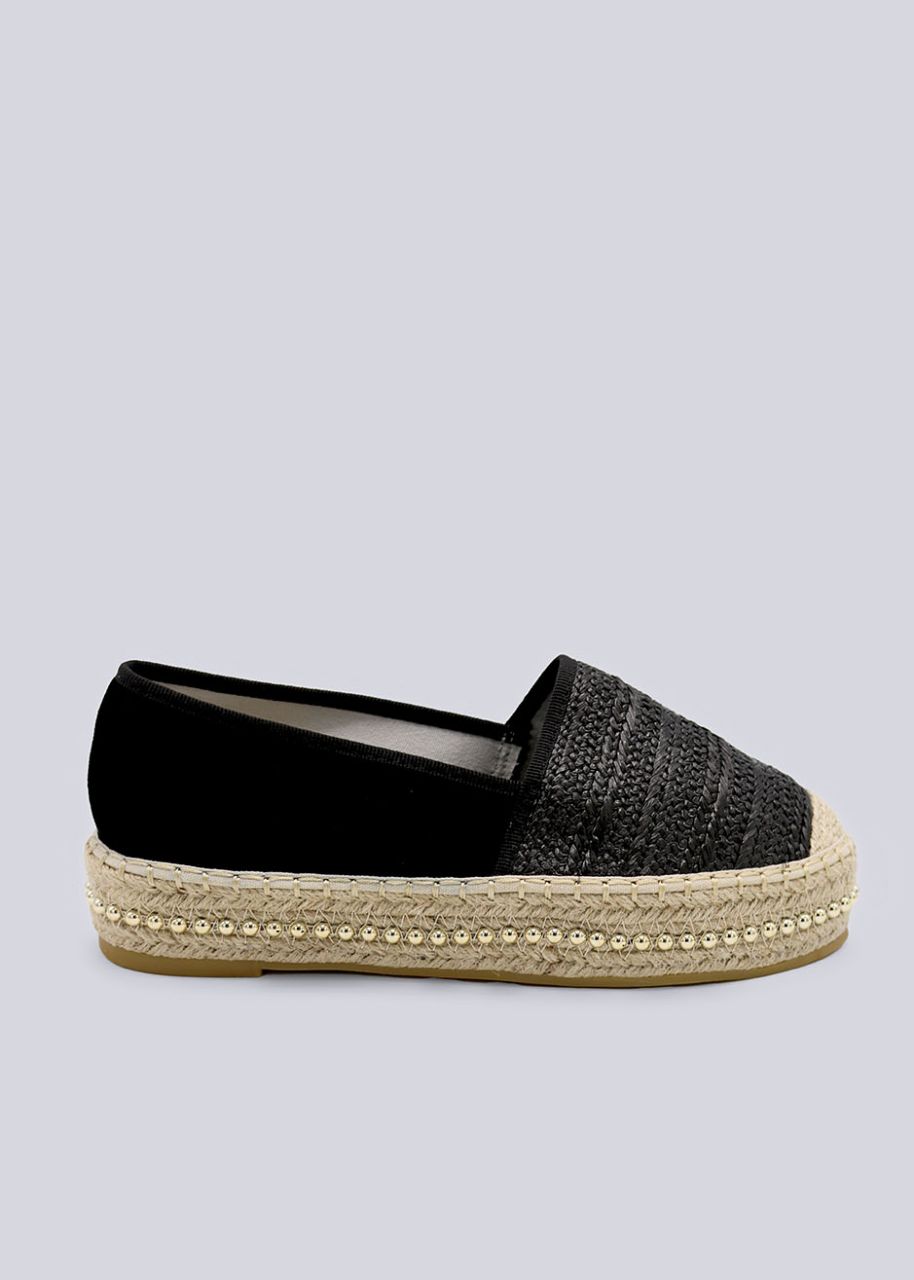 Plateau Espadrilles With Gold Studs Black Espadrilles Shoes Sassyclassy Com