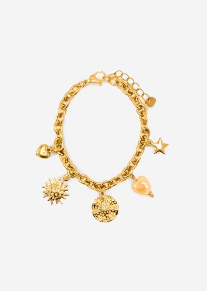 Bracelet with charms - gold