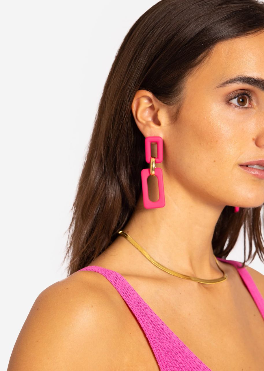 Stud earrings, pink