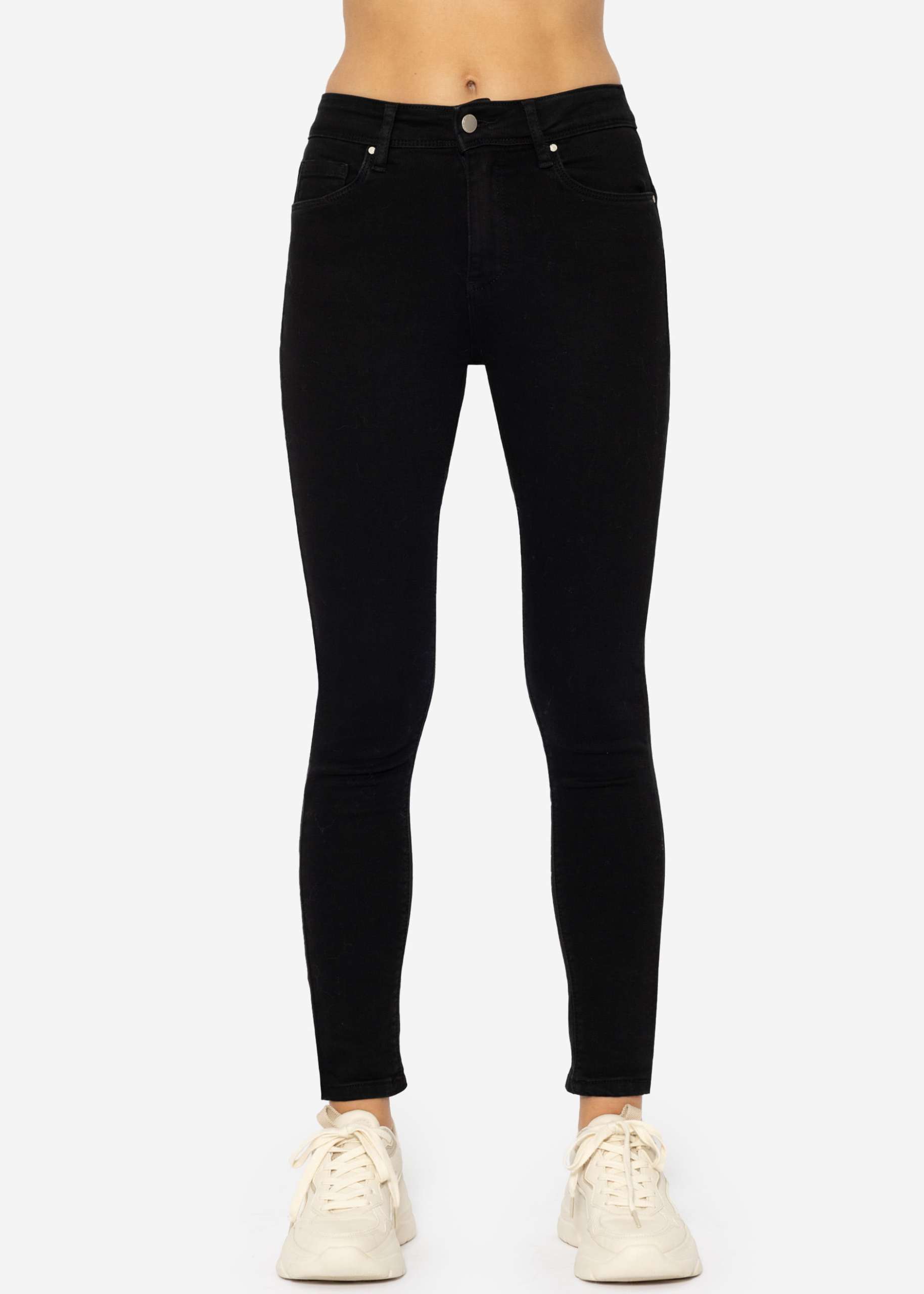 High Waist Push Up Jeans - black