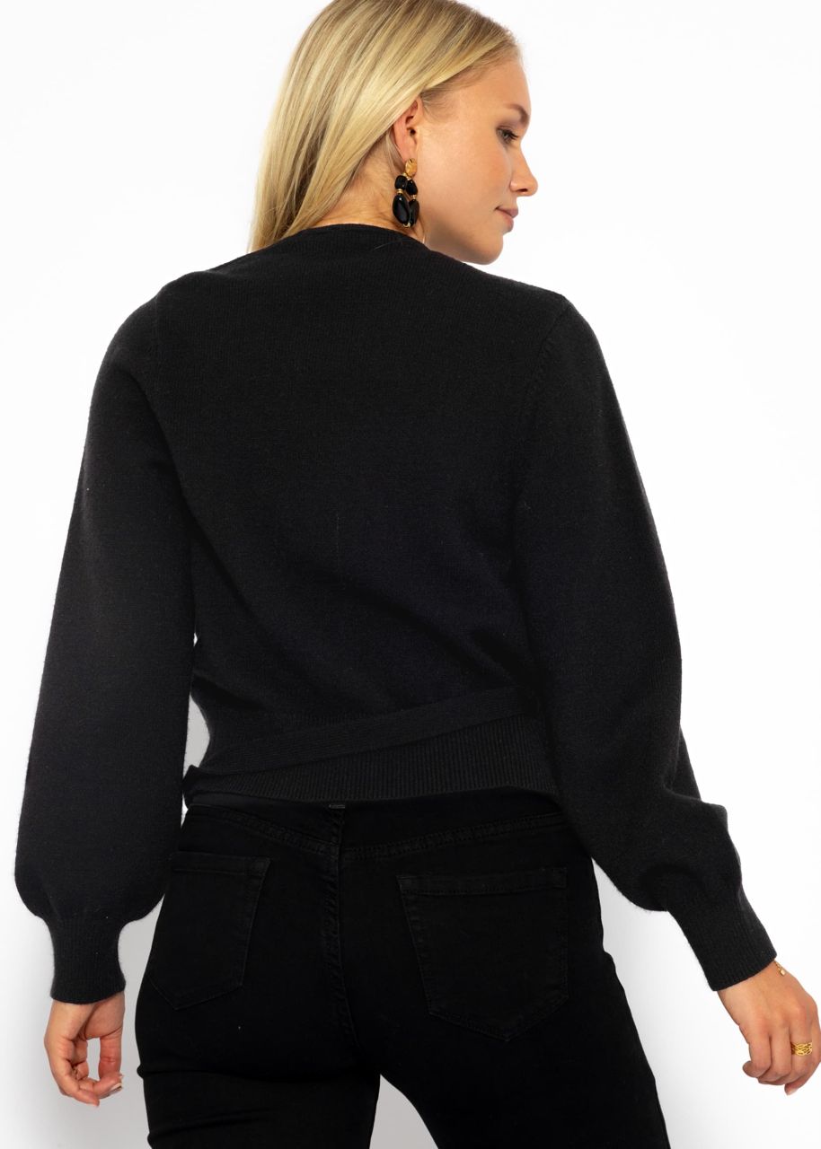 Wrap cardigan - black