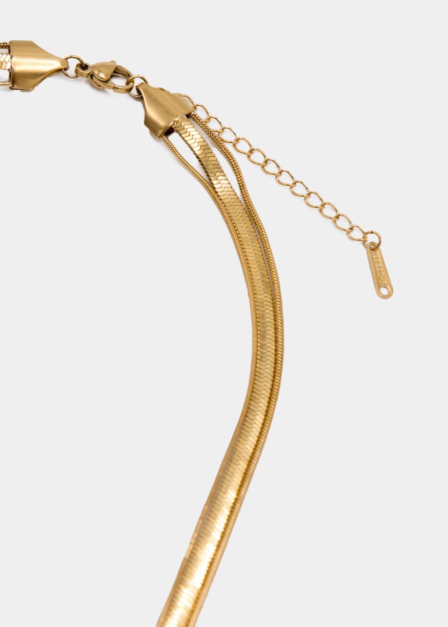 Layering design necklace - gold