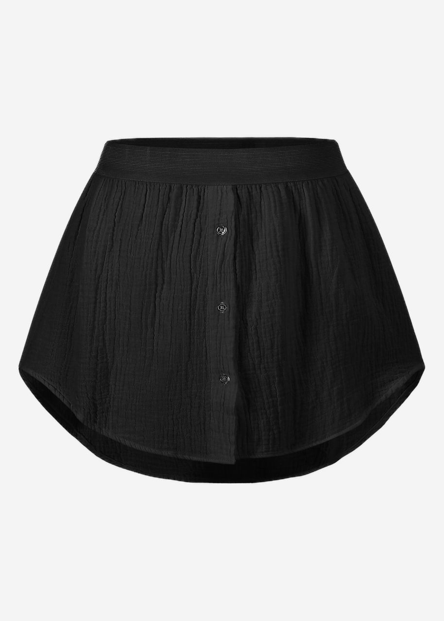 Muslin blouse skirt - black