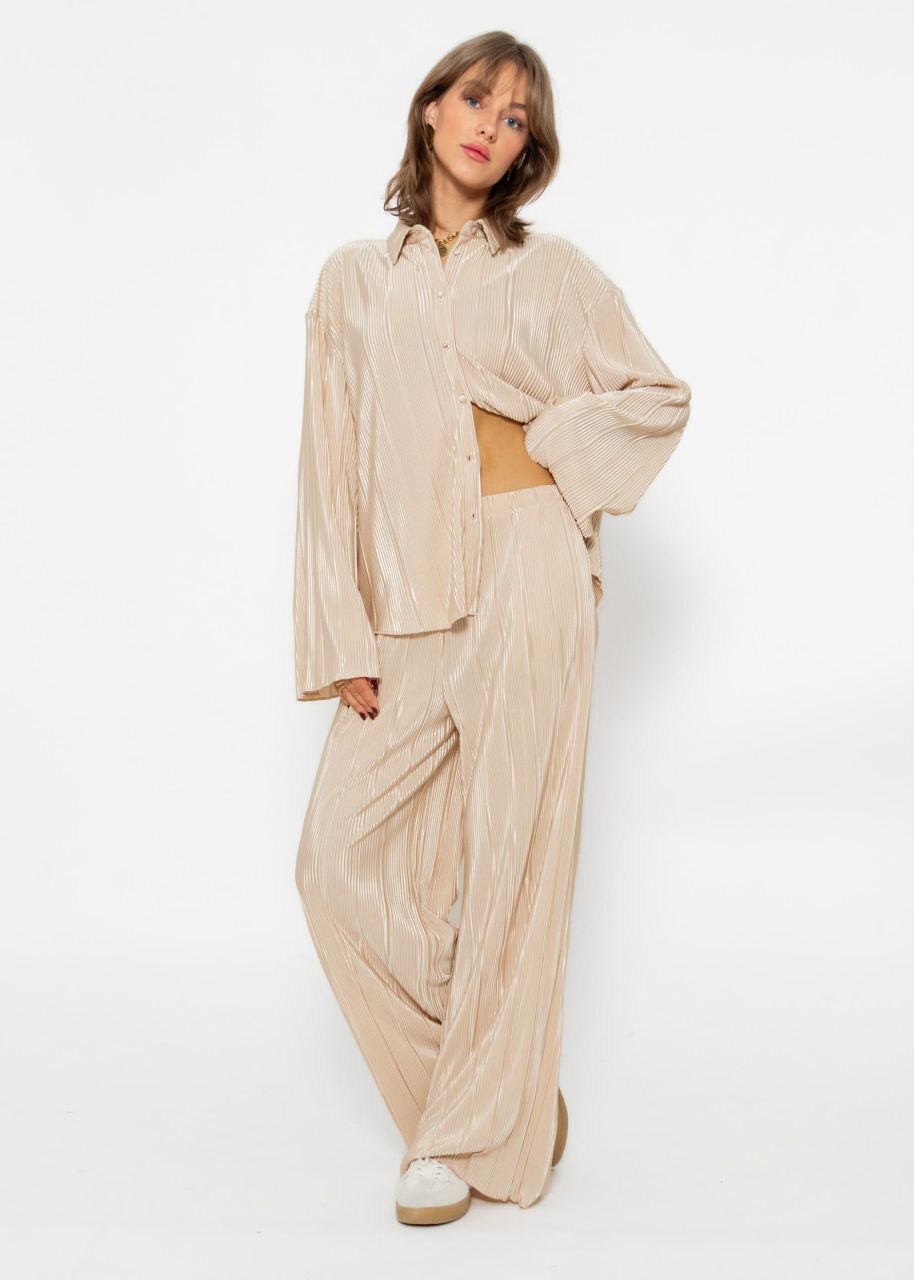 Pleated trousers - beige